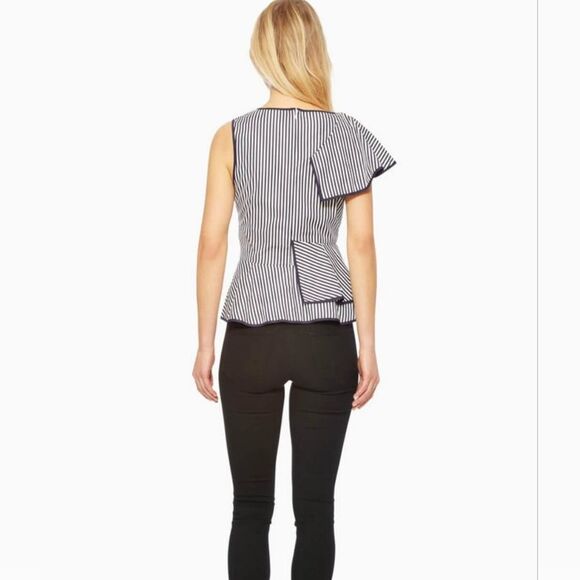 Parker striped peplum ruffled top size S nwot - Picture 3 of 9